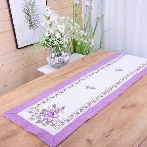 Pas 40x160 cm Róża fiolet wzór 1