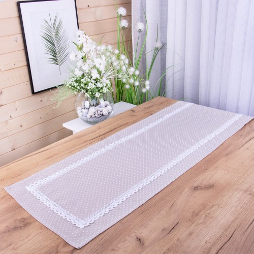 Pas Napoli 40x140 cm Beżowy w białe kropeczki