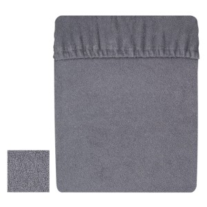 Prześcieradło frotte 100x200 cm z gumką Ciemny szary