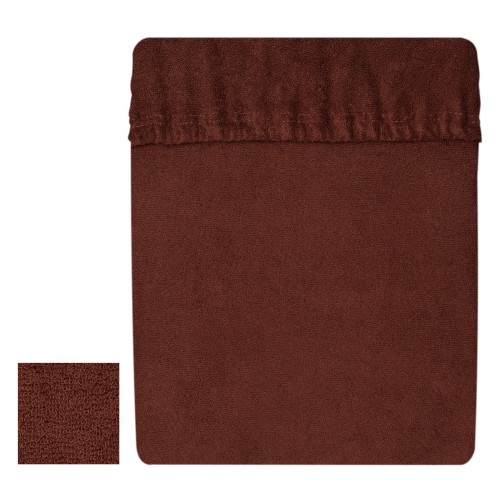 Prześcieradło frotte 120x200 cm z gumką Ciemny brąz