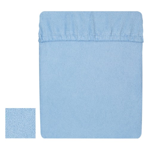 Prześcieradło frotte 120x200 cm z gumką Jasny niebieski