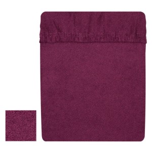 Prześcieradło frotte 160x200 cm z gumką Bakłażan