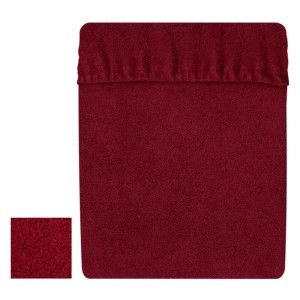 Prześcieradło frotte 160x200 cm z gumką Bordo