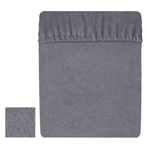 Prześcieradło frotte 160x200 cm z gumką Ciemny szary