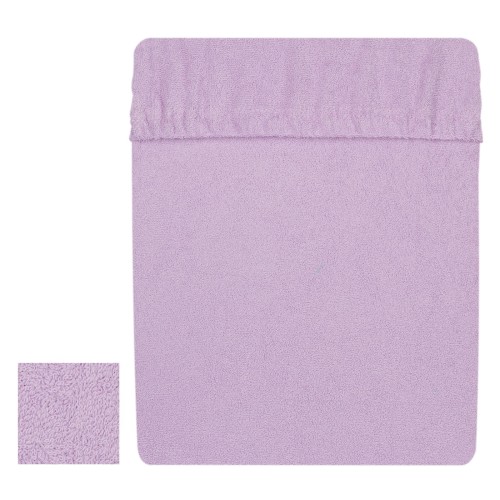 Prześcieradło frotte 220x200 cm z gumką Jasny fiolet