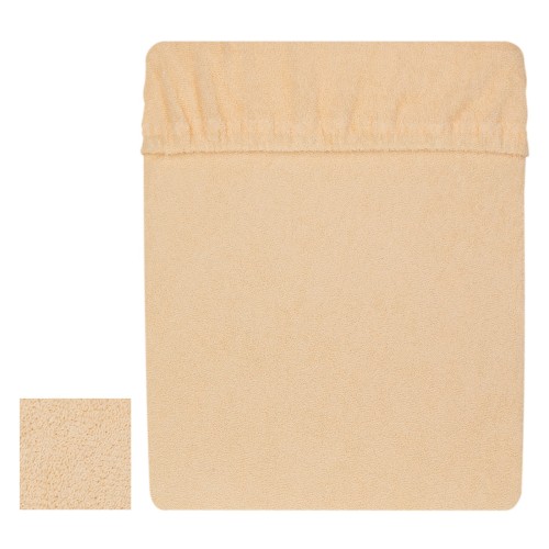 Prześcieradło frotte 220x200 cm z gumką Ciemne ecru