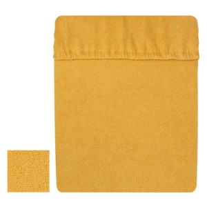 Prześcieradło frotte 90x200 cm z gumką Musztarda