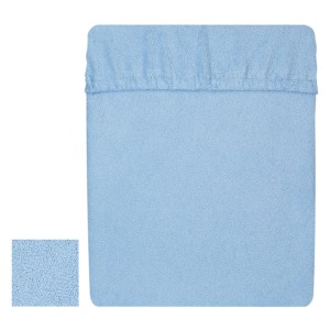 Prześcieradło frotte 200x200 cm z gumką Jasny niebieski