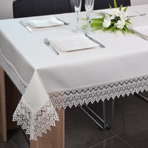 Obrus Atłas 140x300 cm Ecru prostokąt