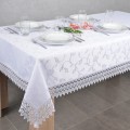 Obrus Róża 80x140 cm Biały prostokąt