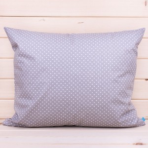 Poszewka z bawełny 50x60 cm Kropeczki na szarym