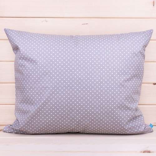 Poszewka z bawełny 50x60 cm Kropeczki na szarym