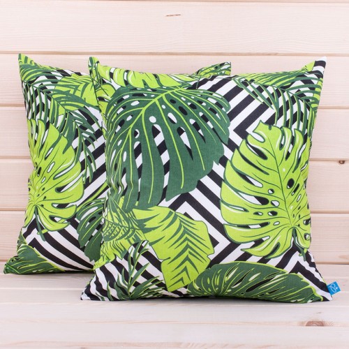 Poszewka z bawełny 40x40 cm Liście Monstera 6