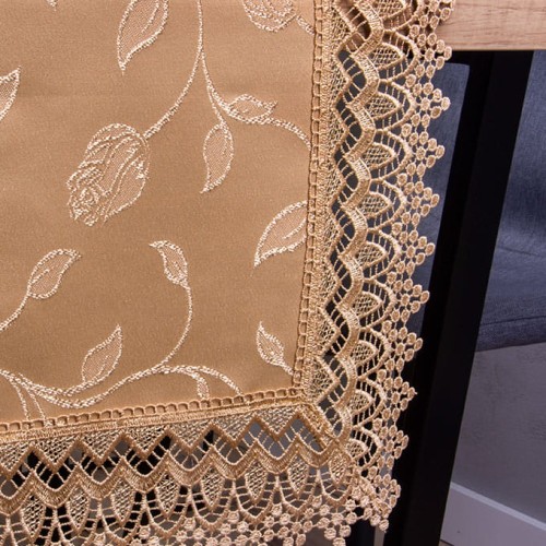 Bieżnik Róża 50x100 cm Złoto owal