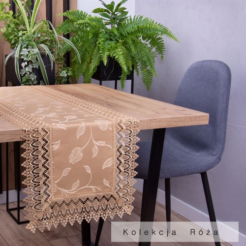 Pas Róża 40x140 cm Złoto prostokąt