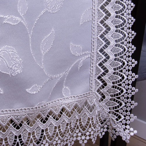 Bieżnik Róża 50x100 cm Szary prostokąt