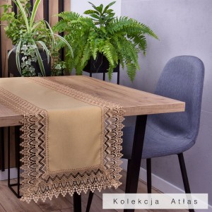 Pas Atłas 40x140 cm Złoto prostokąt