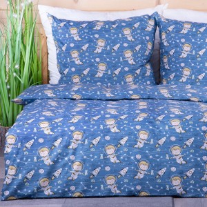 Pościel bawełniana 160x200 cm Kosmonauta
