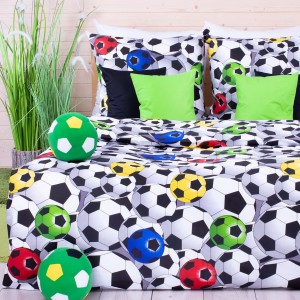 Pościel bawełniana 160x200 cm Piłki 1