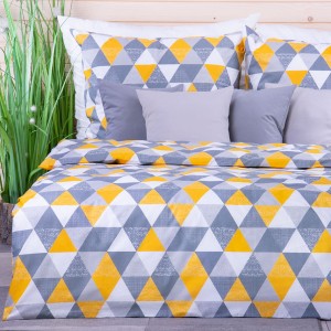 Pościel bawełniana 160x200 cm Trójkąty 1