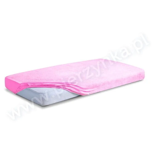 Prześcieradło frotte 60x120 cm z gumką róż 10