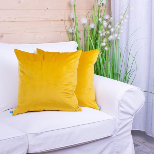 Poszewka ozdobna 40x40 cm Velvet Musztarda 12
