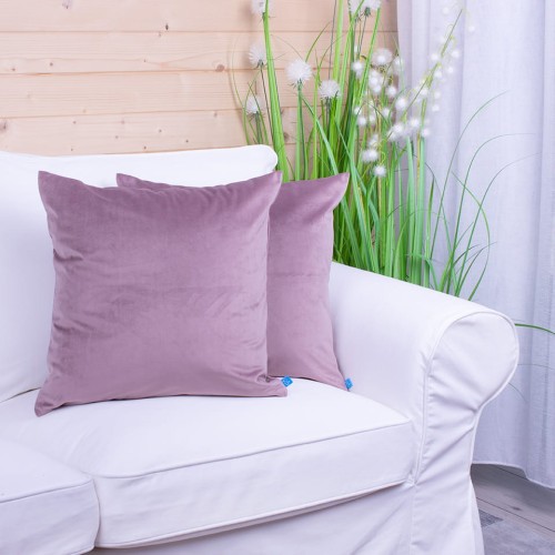 Poszewka ozdobna 40x40 cm Velvet Brudny róż 14