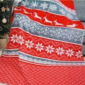 Koc świąteczny 150x200 cm Śnieżka