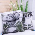 Poszewka ozdobna 45x45 cm Velluto Liście na szarym 410387/116