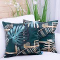 Poszewka ozdobna 45x45 cm Velluto Liście na zieleni 410387/103