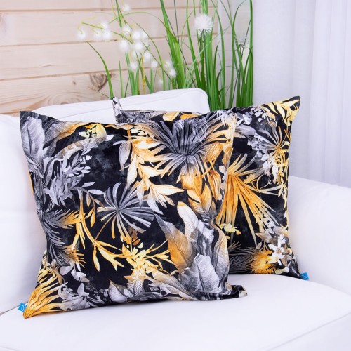 Poszewka ozdobna 45x45 cm Velluto Liście 390892/107