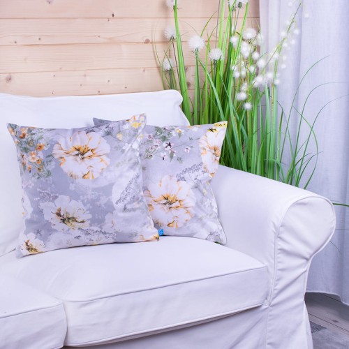 Poszewka ozdobna 45x45 cm Velluto Kwiaty 390460/104