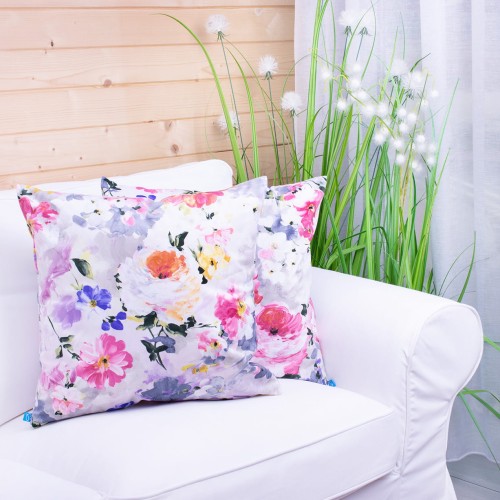 Poszewka ozdobna 45x45 cm Velluto Kwiaty 54679/1001