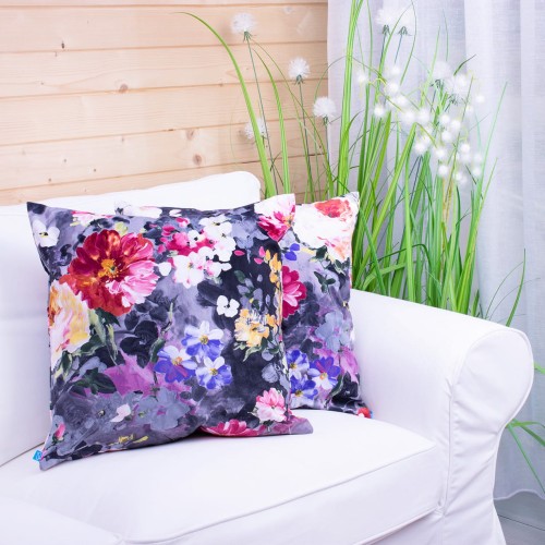 Poszewka ozdobna 45x45 cm Velluto Kwiaty 54679/1003