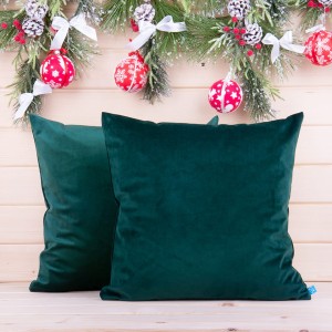 Poszewka ozdobna 45x45 cm Velvet Ciemna zieleń 11/280