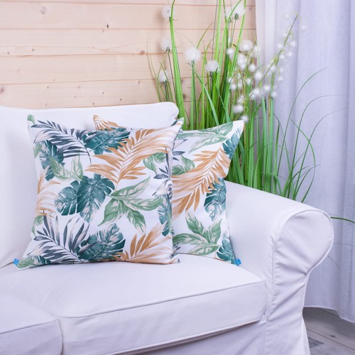 Poszewka ozdobna 40x40 cm New York Liście monstera musztardowe D0973/105