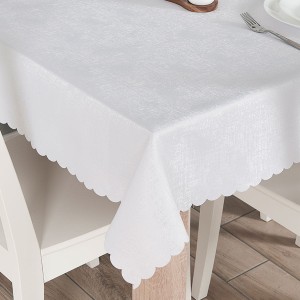 Obrus Pela 130x160 cm wodoodporny biały prostokąt