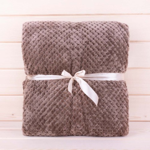 Koc Wafelek 160x200 cm Brąz