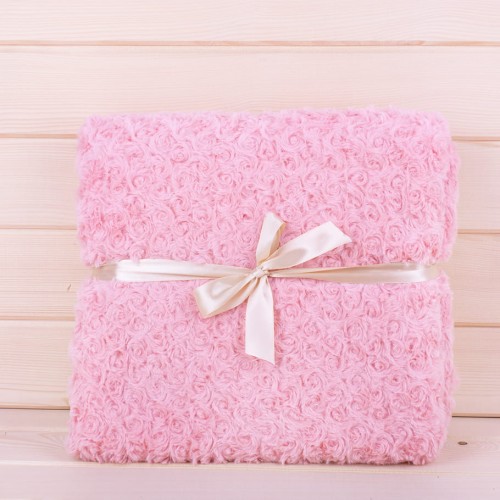 Koc Różyczki 160x200 cm mikrofibra róż