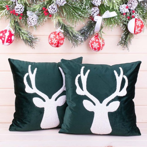 Poszewka świąteczna 40x40 cm Renifer Velvet