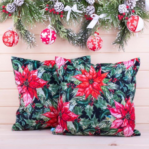 Poszewka świąteczna 40x40 cm Święta Gwiazda betlejemska 02