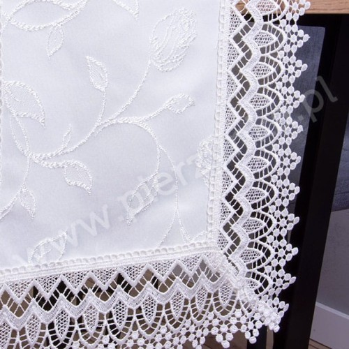 Bieżnik Róża 40x85 cm Ecru prostokąt