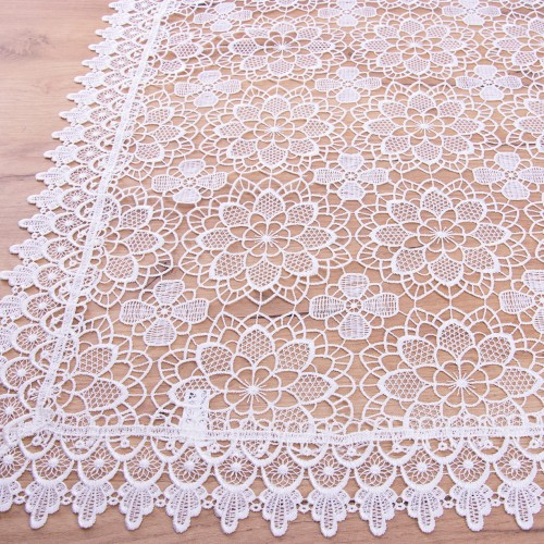 Bieżnik DA-818 50x100 cm cała gipiura Ecru prostokąt