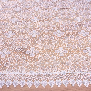 Obrus DA-818 140x240 cm cała gipiura Biały prostokąt