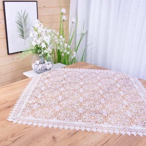 Serweta DA-818 85x85 cm cała gipiura Ecru