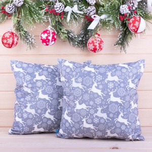 Poszewka świąteczna 45x45 cm Święta Renifery 03