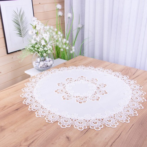 Serweta DA-384 koło śr 85 cm z gipiurą Ecru