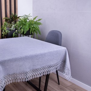 Obrus DA-555 150x300 cm Szary prostokąt