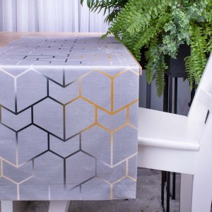 Pas VELUTTO 40x160 cm 401141/109 Geometria na szarym tle