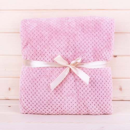 Koc Wafelek 160x200 cm Jasny róż